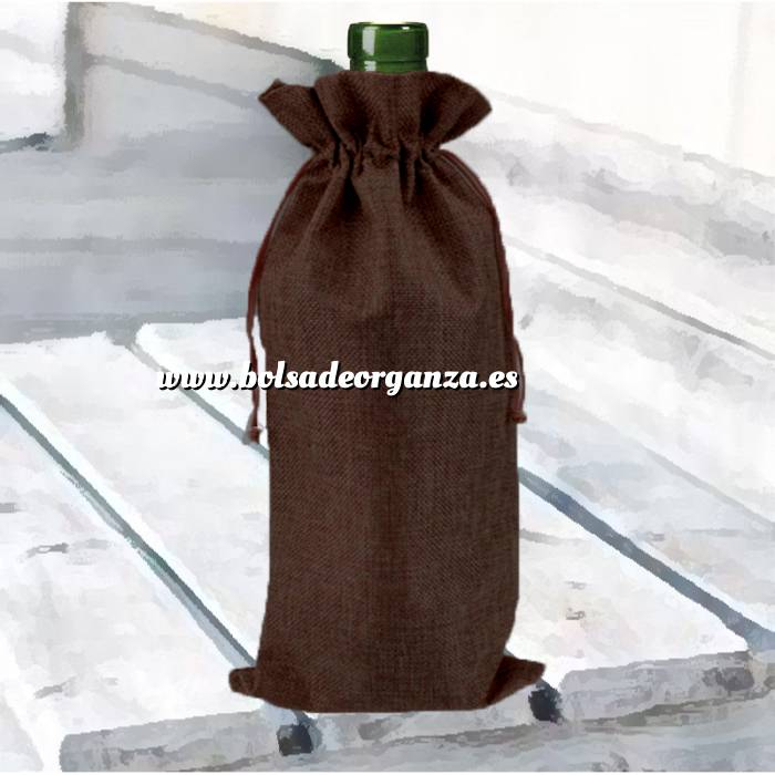 Imagen Bolsas de Yute 16x36 cm Bolsa de Yute Marrón Chocolate 16x36 capacidad 15x31 cms. 