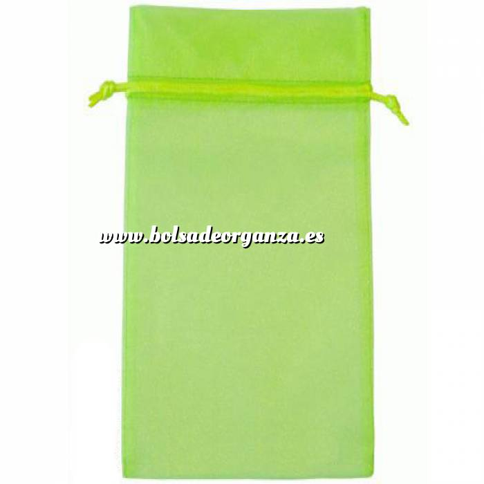 Imagen Tamaño 15x36 cms. Bolsa de organza Verde 15x36 capacidad 15x31 cms. 