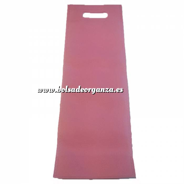 Imagen Tamaño 37.5x49.5 con asa Bolsa de textil no tejido (NON WOVEN) ROSA CLARO 37x15 cm con asa troquelada (ideal para alpargatas o botellas) 