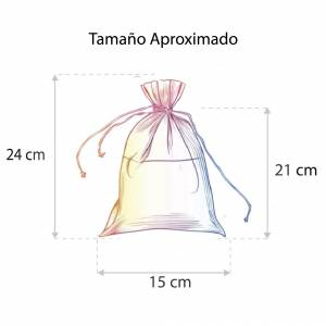 Imagen Tamaño 15x24 cms. Bolsa de organza Lila 15x24 capacidad 14x21 cms. 
