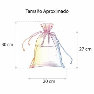 Imagen Tamaño 20x30 cms. Bolsa de organza Lila 20x30 capacidad 19x27 cms. 